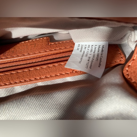 Lauren Conrad Coral/Orange Crossbody Bag - Picture 4 of 6